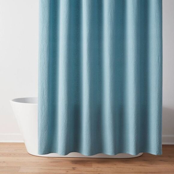 Threshold Other - Open Box - Threshold - Oversized Relaxed Waffle Weave Shower C Light Blue